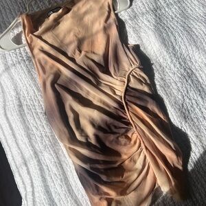Zara Peach Sleeveless Top